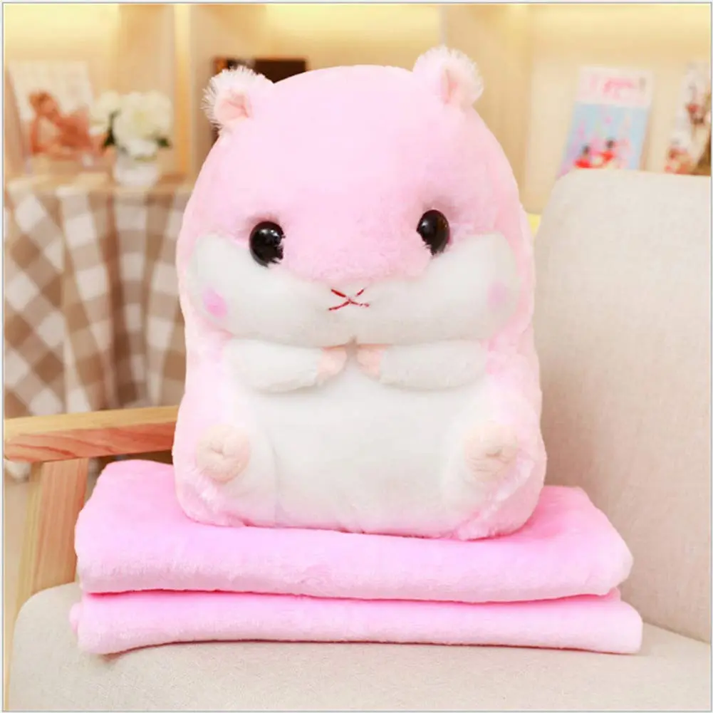 YunNasi Plush Hamster Stuffed Animal Toy with Blanket 19.7 Inches Pink | Soft, Plush & Safe for Kids - view 2