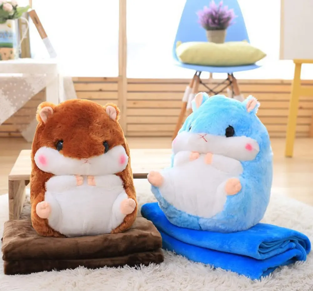 YunNasi Plush Hamster Stuffed Animal Toy with Blanket 19.7 Inches Pink | Soft, Plush & Safe for Kids - view 4