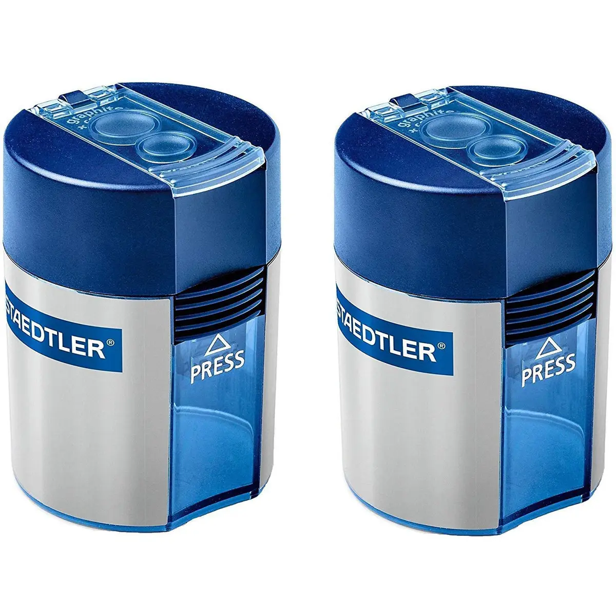 STAEDTLER Pencil Sharpener Double-hole Tub 2 Pack | Compact & Durable for Students & Artists - main product image