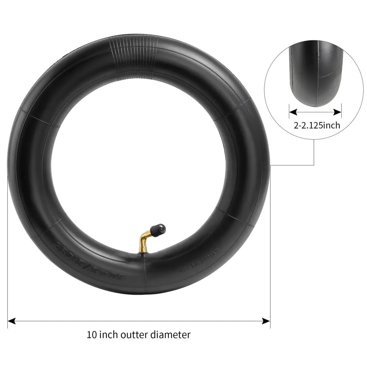 StaiBC Heavy-Duty 10x2.125 Inner Tube for Scooters & Bikes - 2 Pack, 54-152mm (10x2.125 inches) - view 4