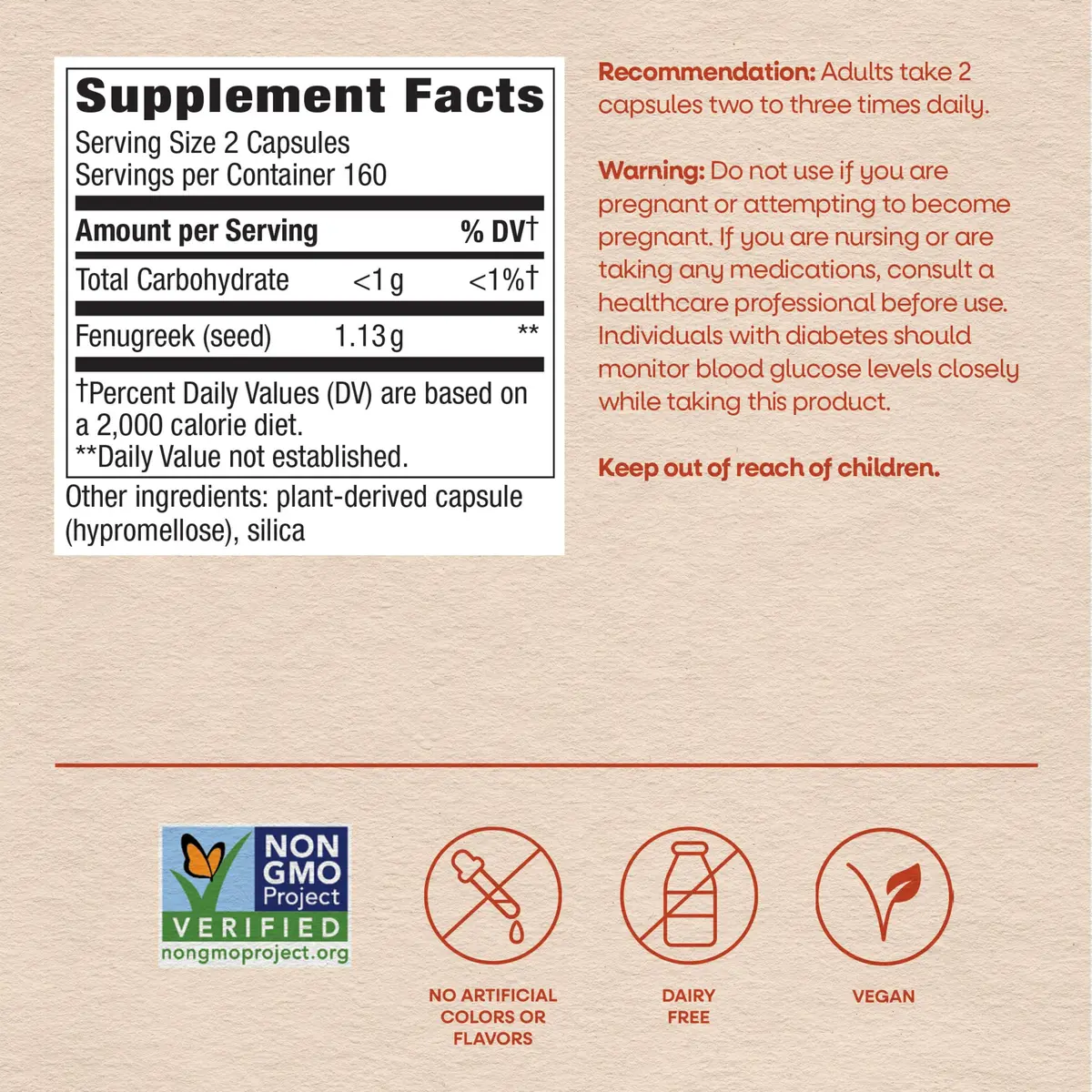 Nature's Way Fenugreek Seed Capsules 320 Count | Traditional Lactation Support for Indian Mothers - view 7