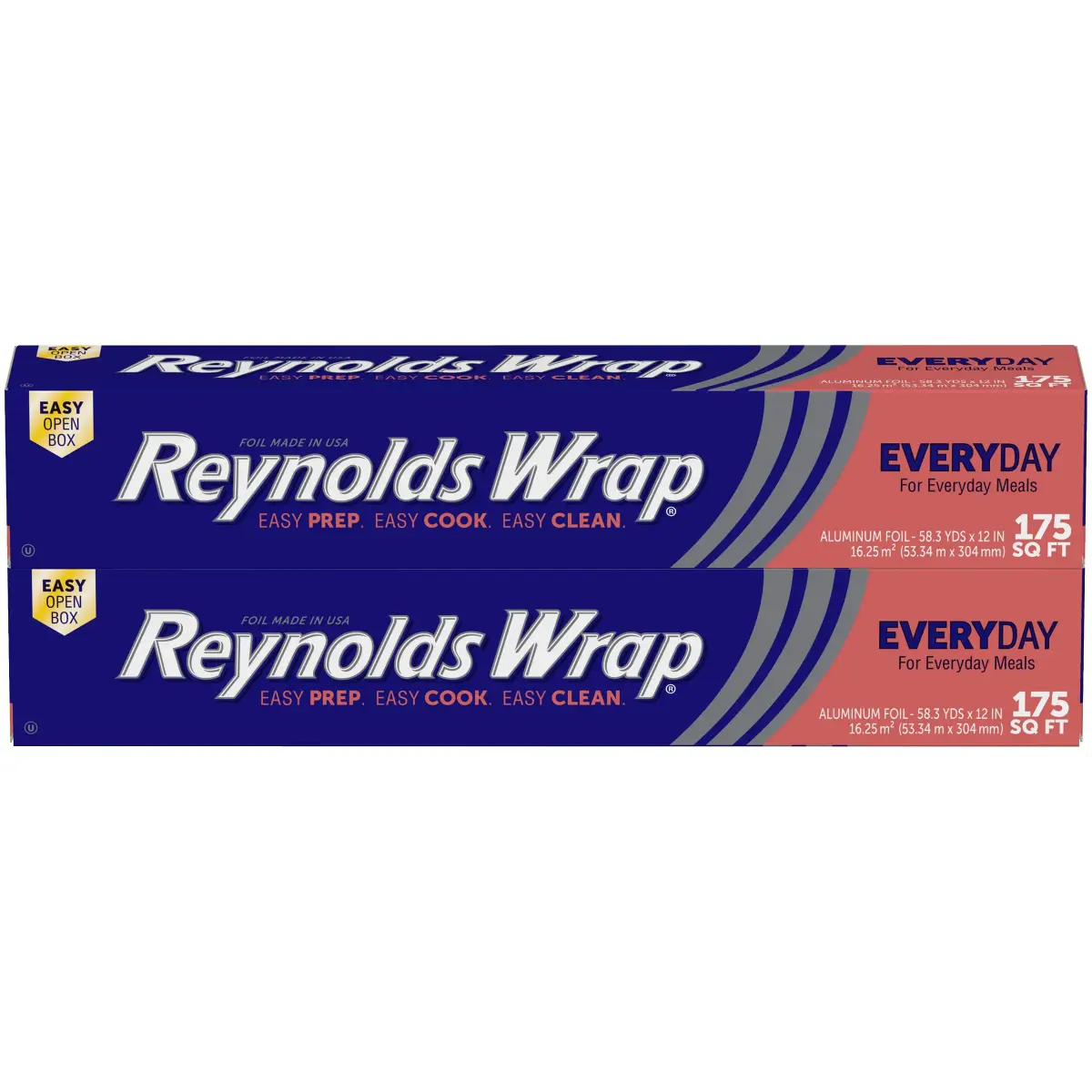 Reynolds Wrap Everyday Aluminum Foil Rolls, 12 Inch, 2-Pack (350 Sq Ft Total) | Trusted USA Import for Cooking & Storage - main product image