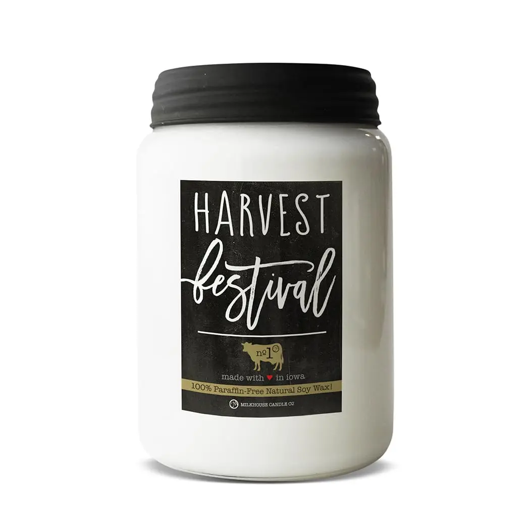 Milkhouse Candle Company Harvest Festival Scented Candle 680g (26 Oz) | Long-Lasting Soy Wax Jar Candle - main product image