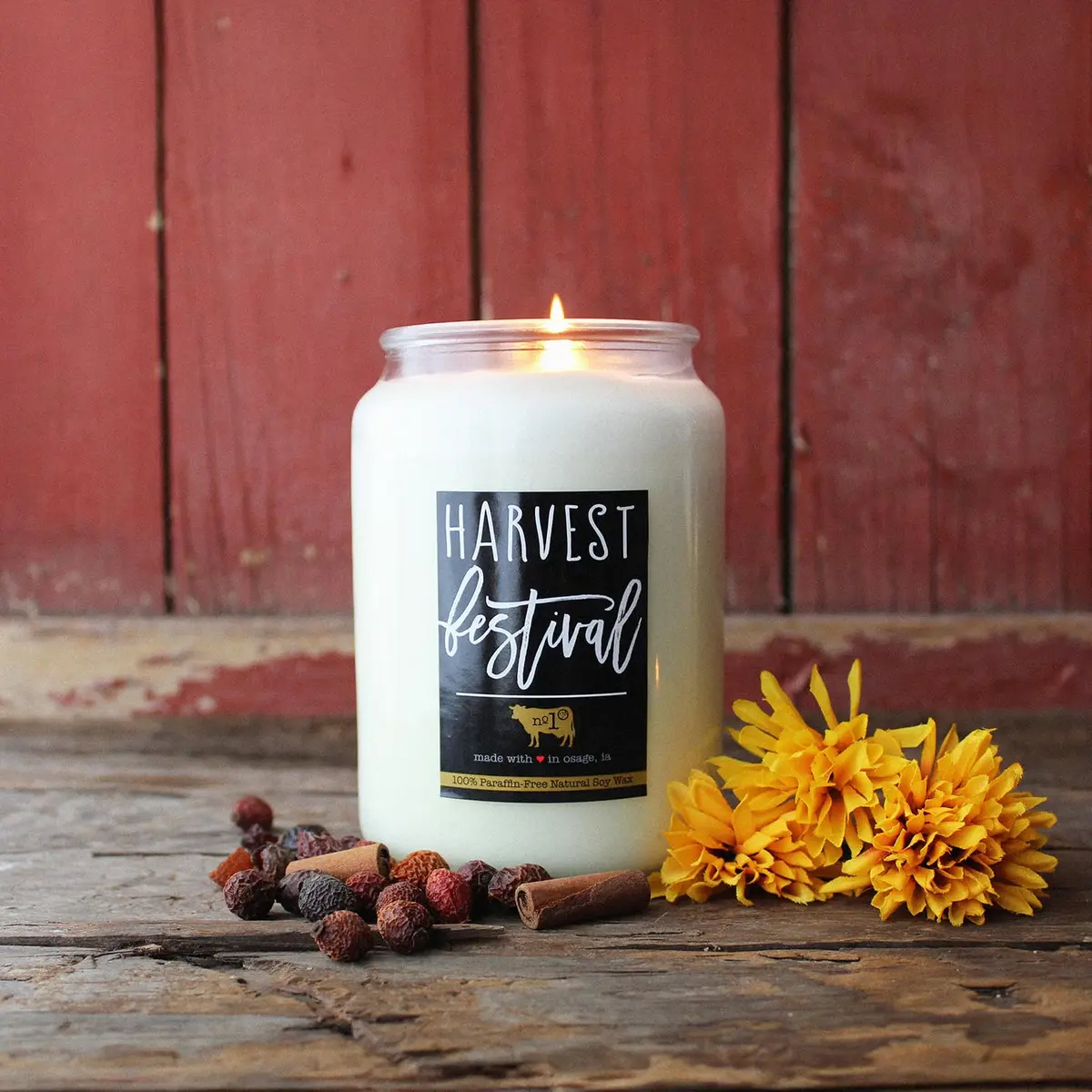 Milkhouse Candle Company Harvest Festival Scented Candle 680g (26 Oz) | Long-Lasting Soy Wax Jar Candle - view 2