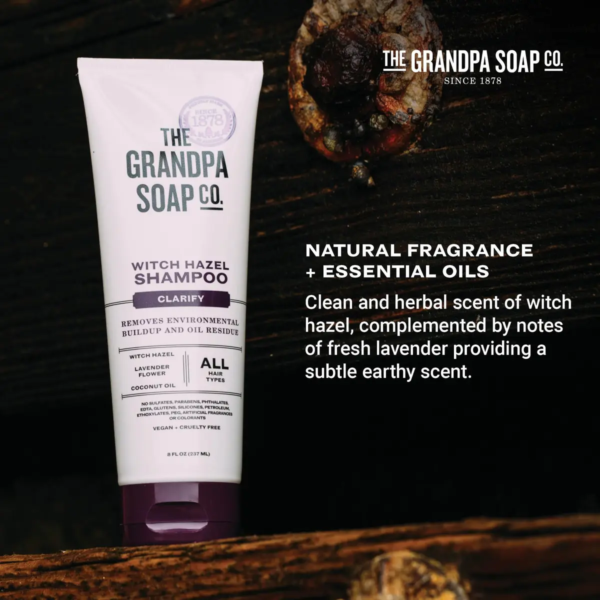 The Grandpa Soap Company Witch Hazel Shampoo 8 Fl Oz | Vegan & Cruelty Free, All Hair Types - view 5