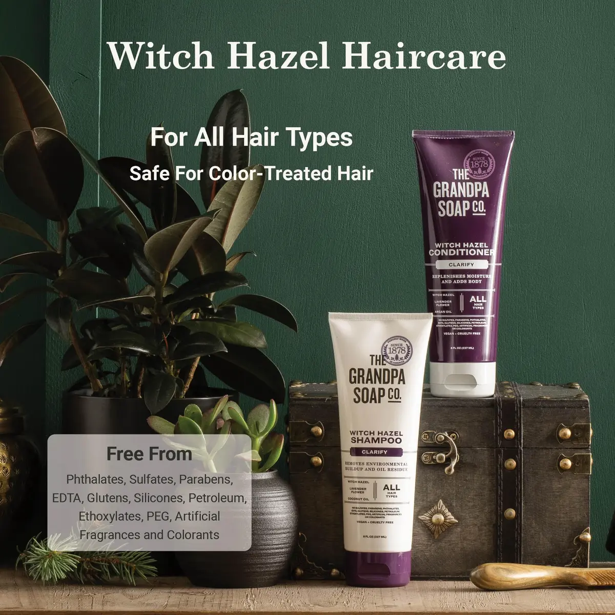 The Grandpa Soap Company Witch Hazel Shampoo 8 Fl Oz | Vegan & Cruelty Free, All Hair Types - view 3