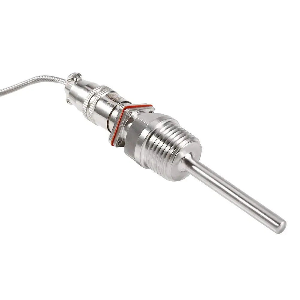 Walfront RTD PT100 Temperature Sensor Probe 1/2" NPT Thread Stainless Steel 3 Wire 2M/6.6ft Cable -50 to 300℃ - view 9