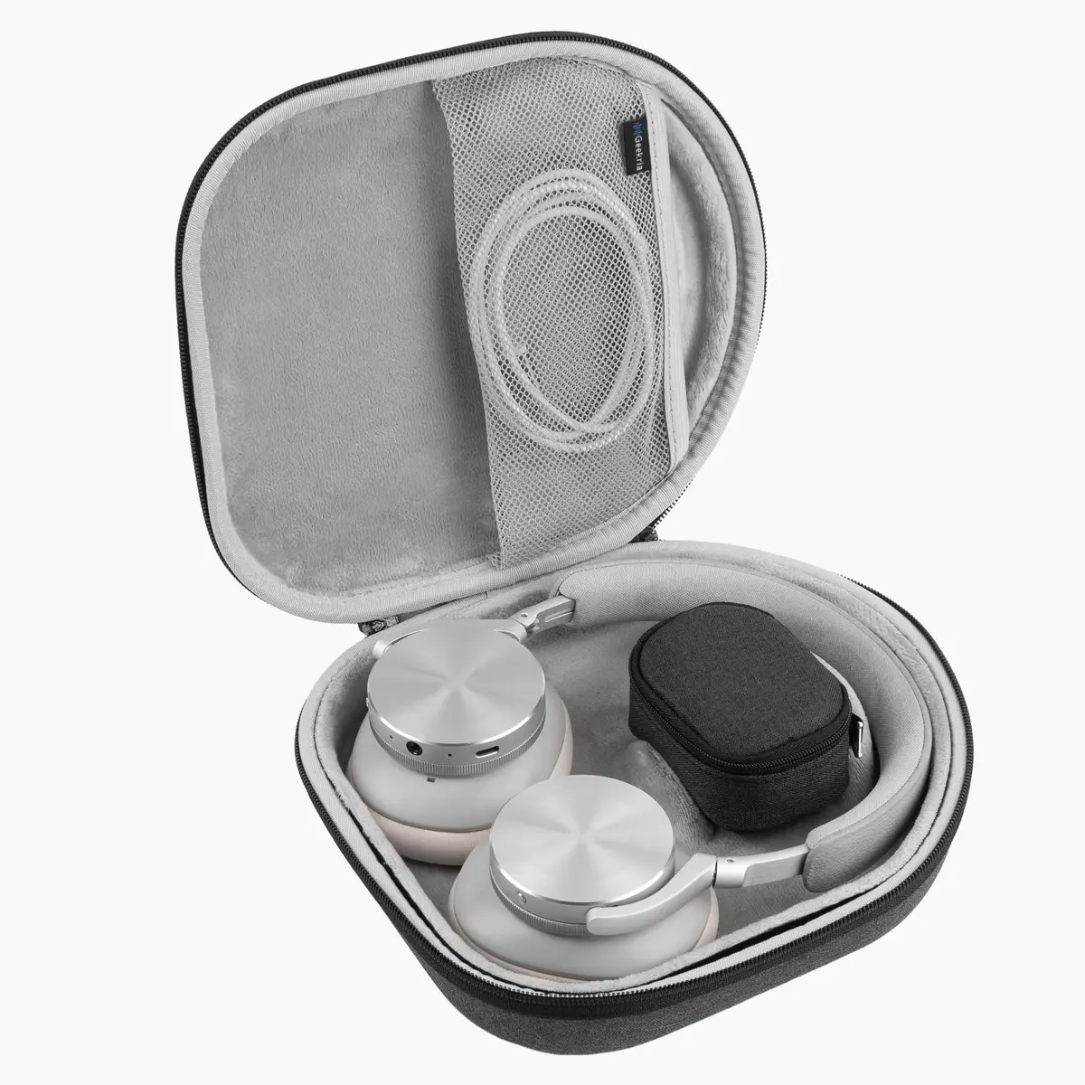 GEEKRIA Geekria Shield Headphones Case Compatible with Bang & Olufsen Beoplay HX, H100, H95, H9 3rd Gen, H9i, Beocom Portal, Dark Grey | Hard Shell Travel Bag - view 3
