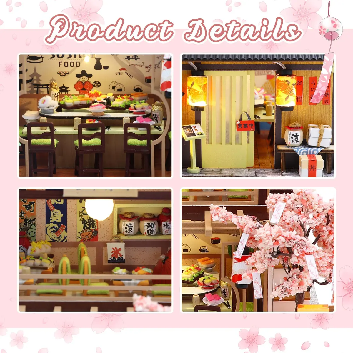 Flever Dollhouse Miniature DIY House Kit 8.7x6.9x8.1 inches | Creative Room with Furniture for Romantic Valentine's Gift - view 4