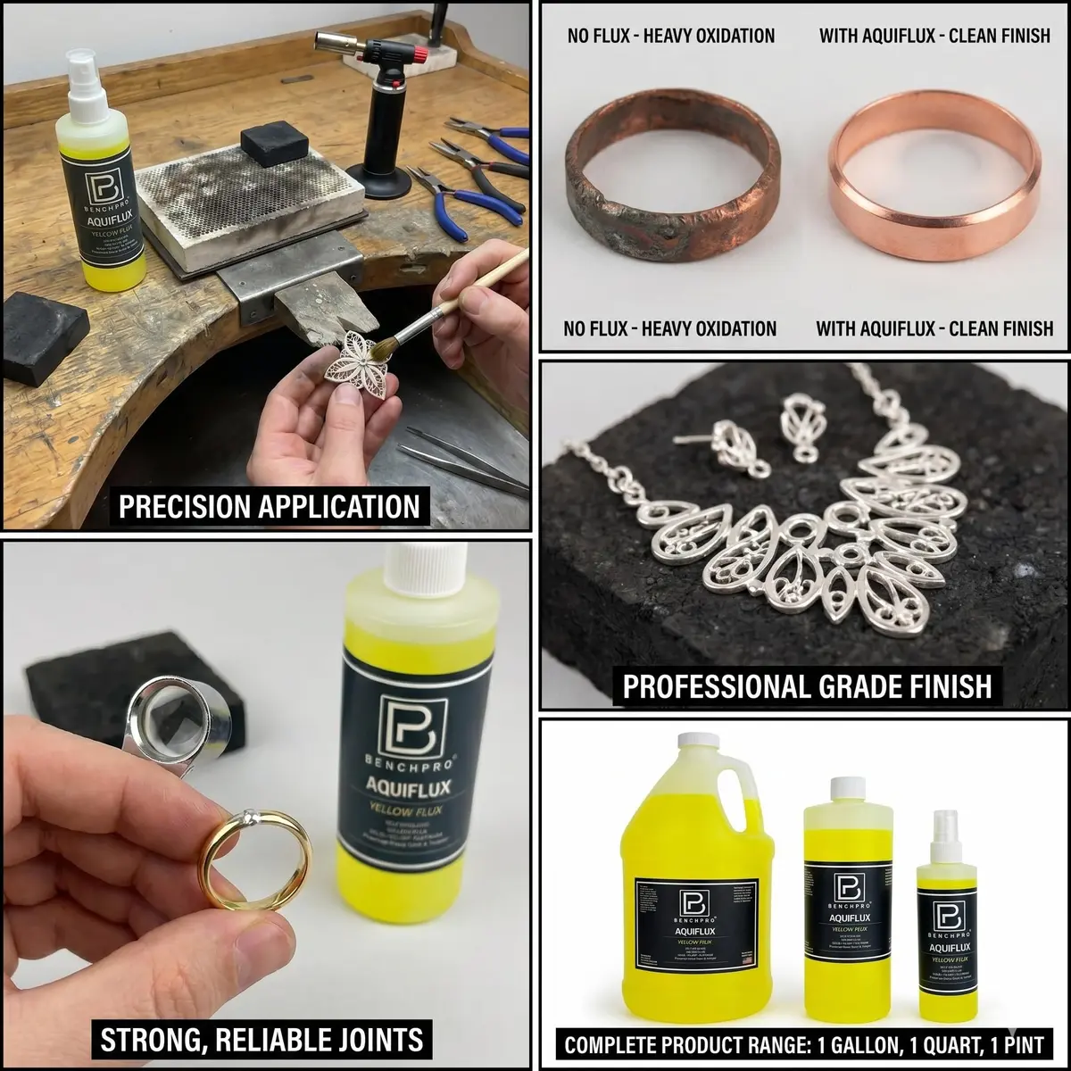 PMC Supplies LLC Self Pickling Flux for Precious Metals 8 Oz | Water-Based, Transparent, Gold Silver Jewelry - view 3