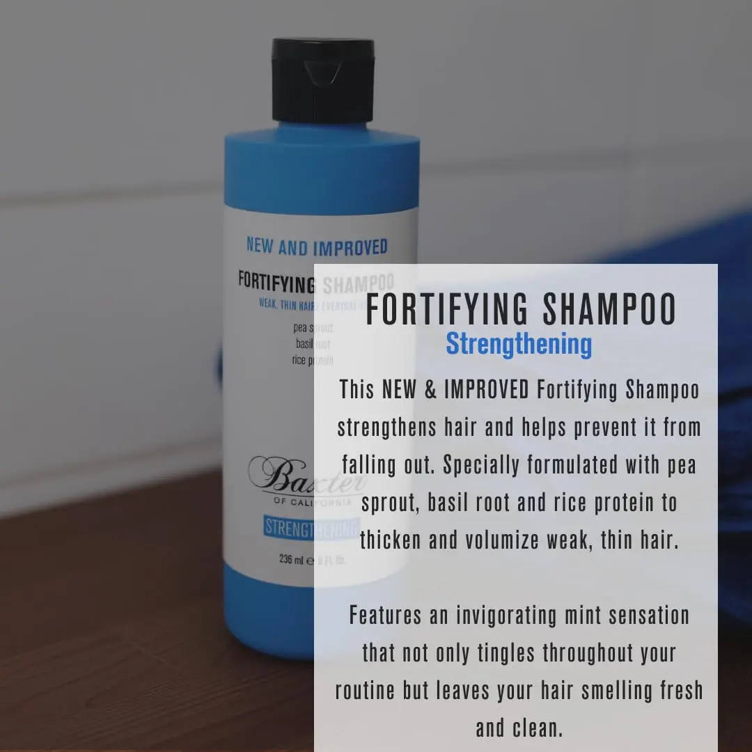 Baxter of California Daily Fortifying Shampoo – Mint, 16 Oz | Invigorating, Repairing & All Hair Types - view 4