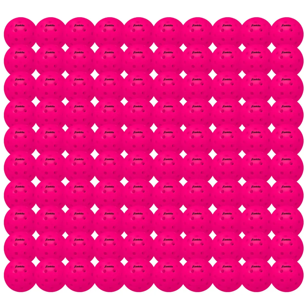 Franklin Sports X-40 Performance Outdoor Pickleballs 74mm (100 Pack) | USAPA Approved for True Flight & Spin - main product image