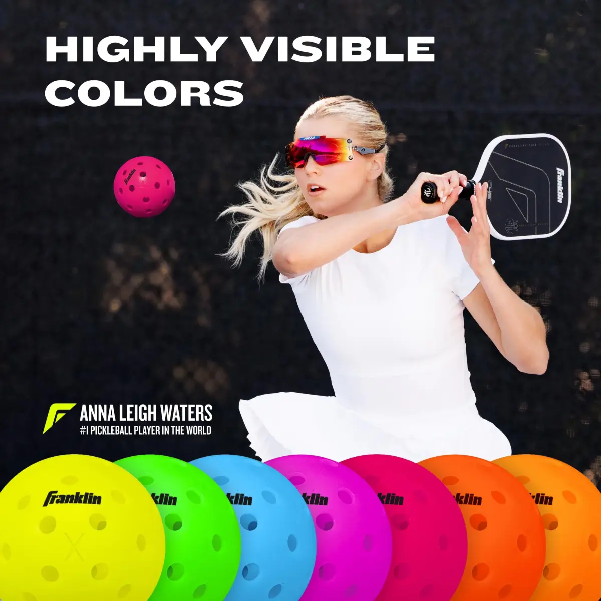 Franklin Sports X-40 Performance Outdoor Pickleballs 74mm (100 Pack) | USAPA Approved for True Flight & Spin - view 5