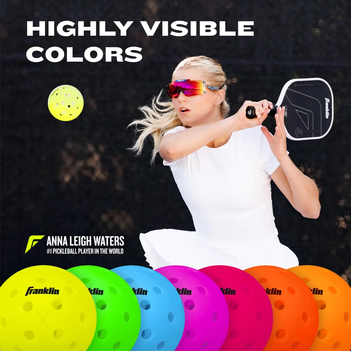 Franklin Sports X-40 Outdoor Pickleballs (12 Pack) | USAPA Approved, Precision Drilled Holes, True Flight & Spin - view 4