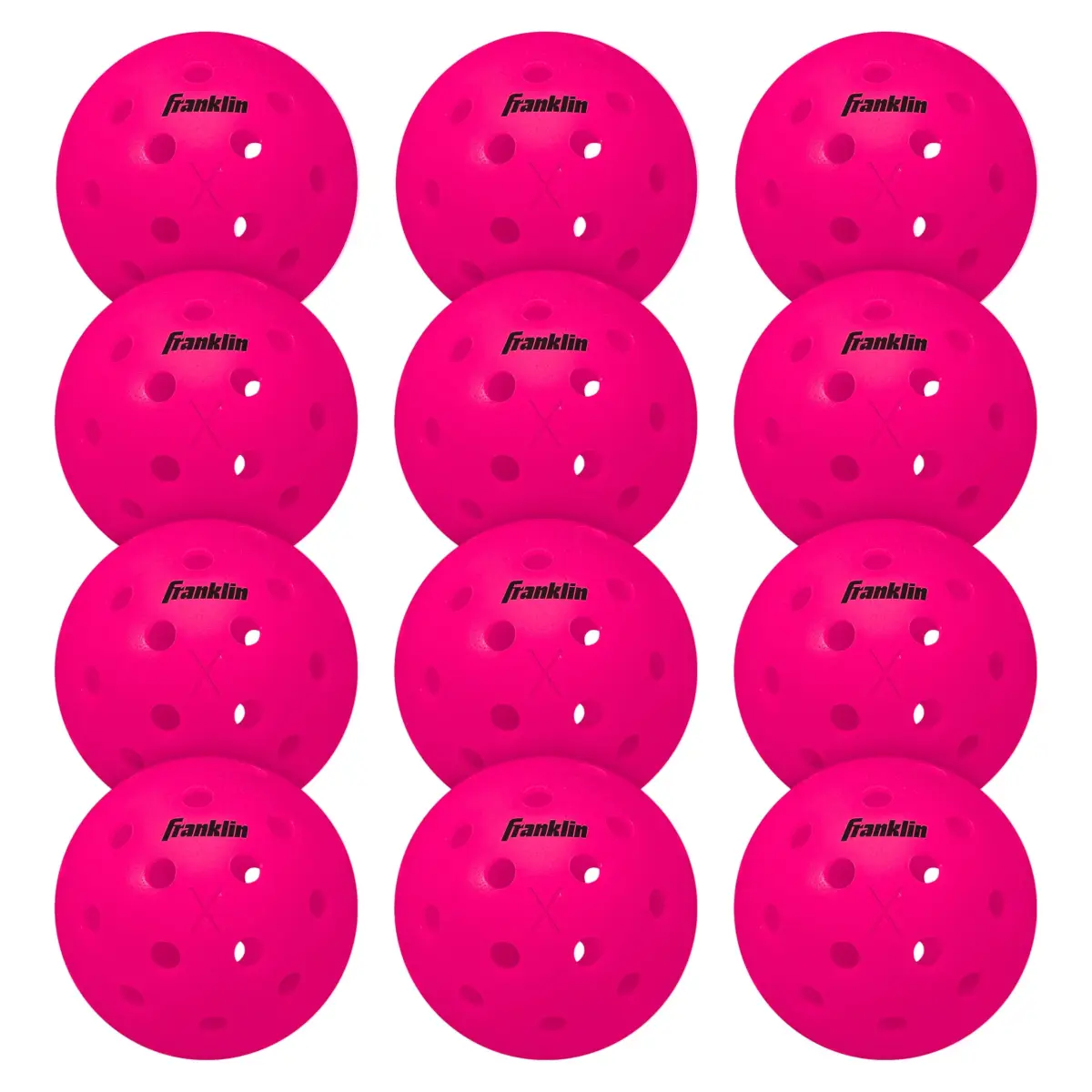 Franklin Sports X-40 Outdoor Pickleballs - USAPA Approved, 74mm, 26g, 12-Pack | Precision Engineered for True Flight & Spin - main product image