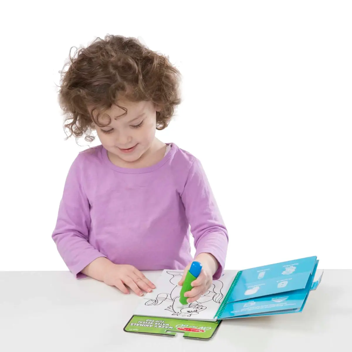 Melissa & Doug On the Go Water Wow! Wacky Animals Flip Pad Activity Book | 4 Reusable Pages & Water Pen - view 3