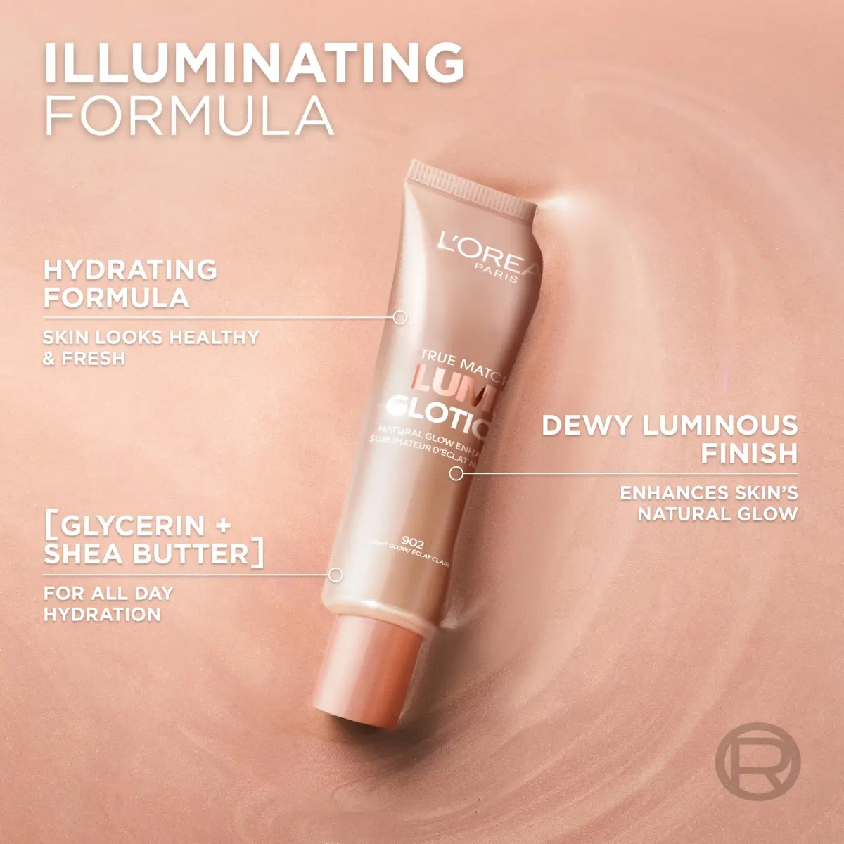 L'Oreal Paris True Match Lumi Glotion Natural Glow Enhancer 40ml (1.35 Fl Oz) | Hydrating Liquid Highlighter for Sun-Kissed Glow - view 5