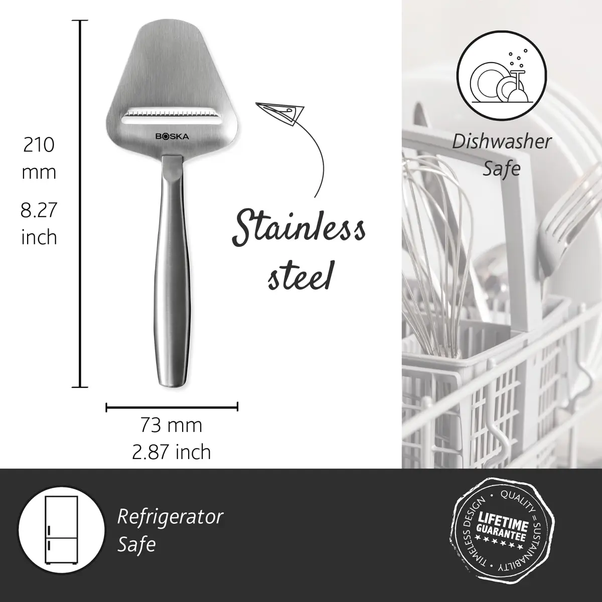 BOSKA Copenhagen Cheese Slicer | 29 cm (11.42 inches) Stainless Steel - view 7