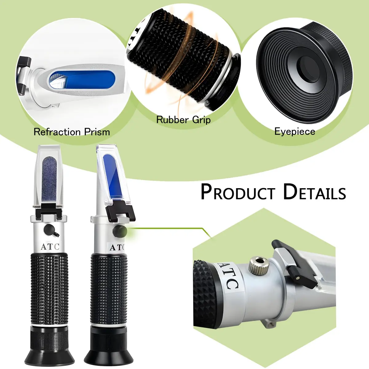 V·RESOURCING Pet Urine Specific Gravity & Serum Protein Refractometer | 1.000-1.060 SG, 2-14 g/100ml - view 6