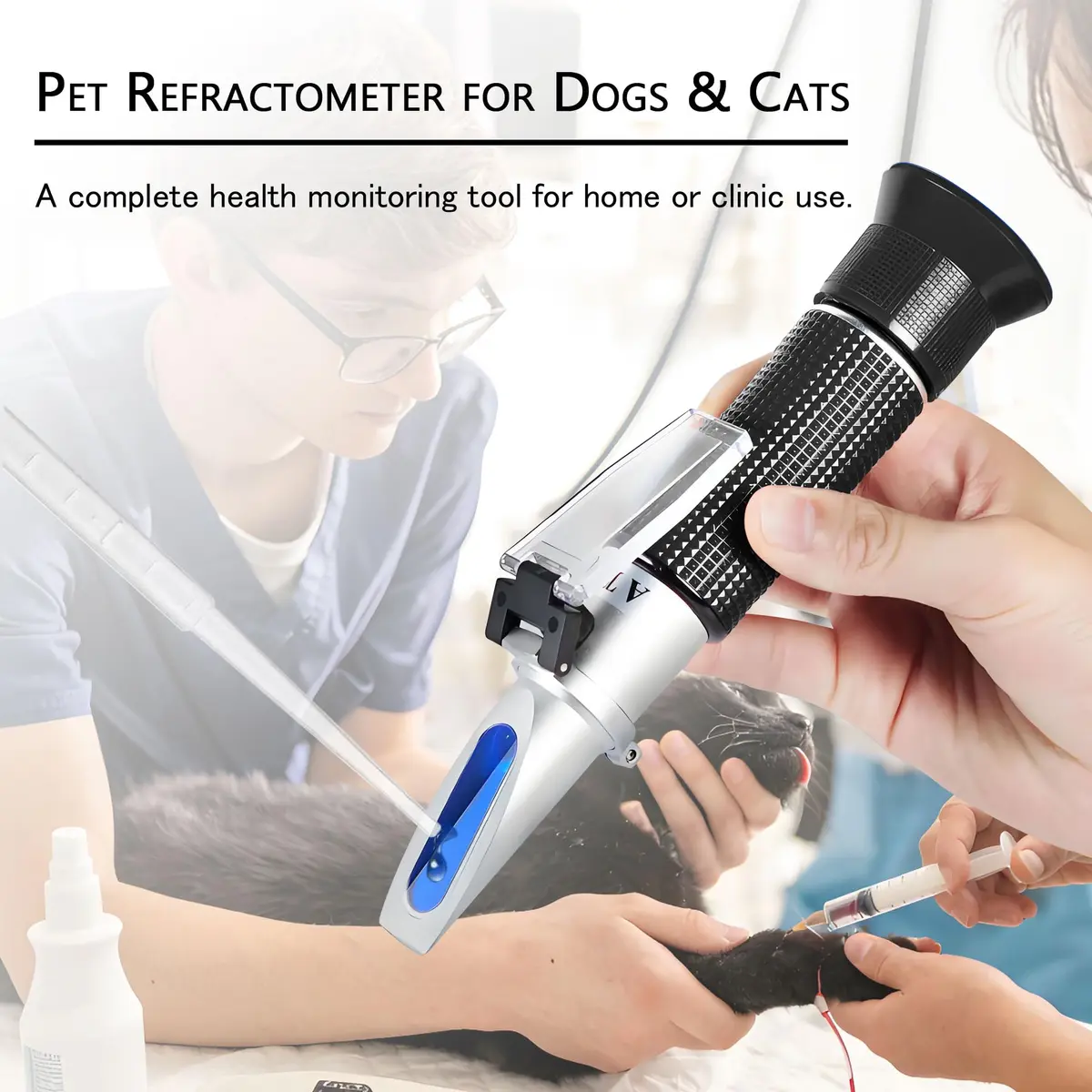 V·RESOURCING Pet Urine Specific Gravity & Serum Protein Refractometer | 1.000-1.060 SG, 2-14 g/100ml - view 2