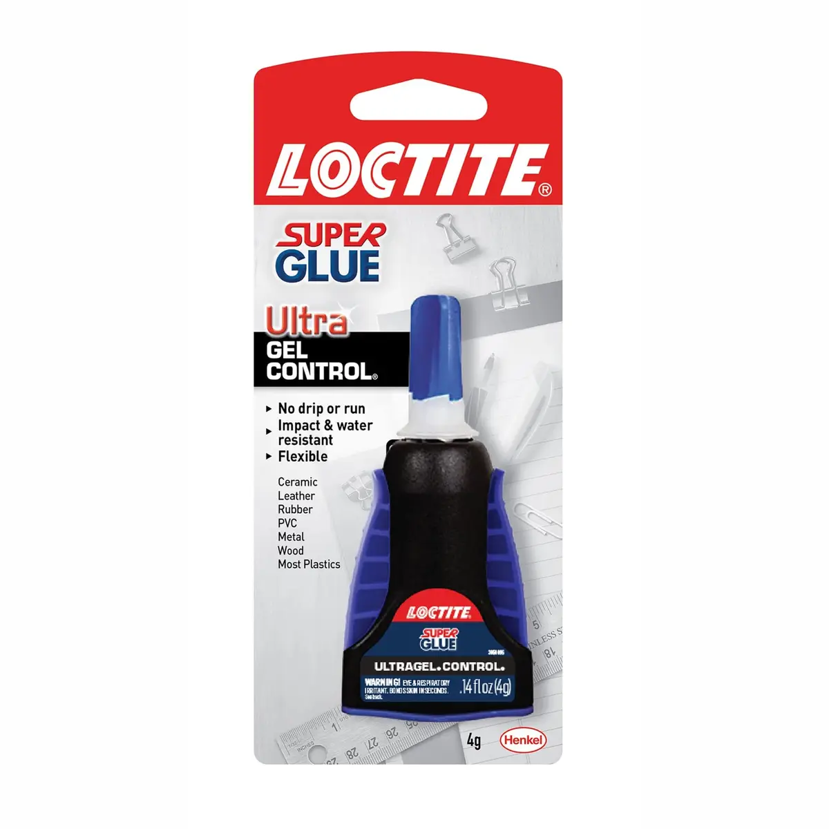 Loctite Super Glue Ultra Gel Control, Clear | Impact & Temperature Resistant, 6 Pack - main product image