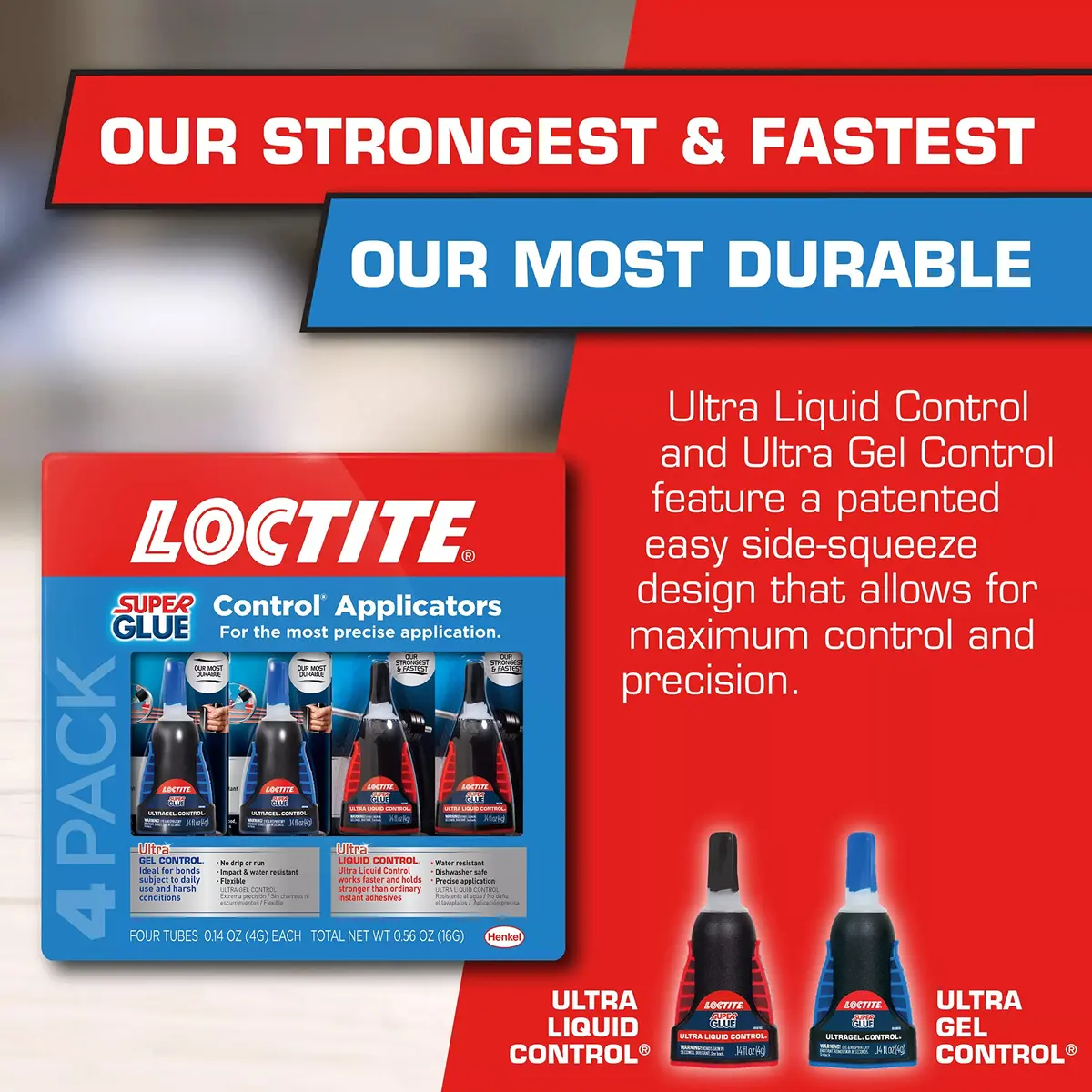 Loctite Super Glue Ultra Gel Control, Clear | Impact & Temperature Resistant, 6 Pack - view 4