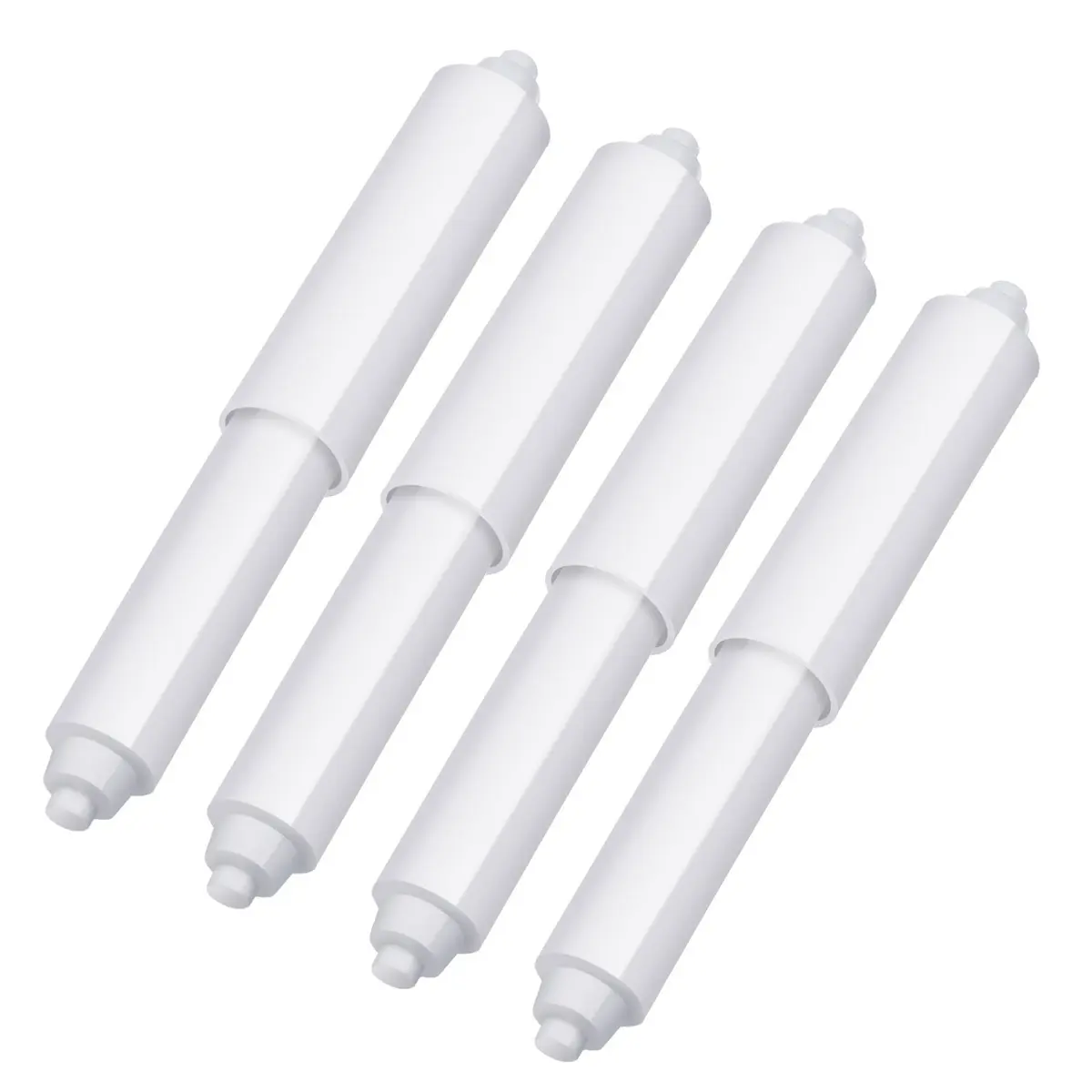 Shappy White 4 Pcs Universal Toilet Paper Holder Replacement Rod | Spring Loaded Plastic Retractable Paper Replacement Rod Toilet Tissue Roll Holder Insert for Bathroom Home Host Accessories - main product image