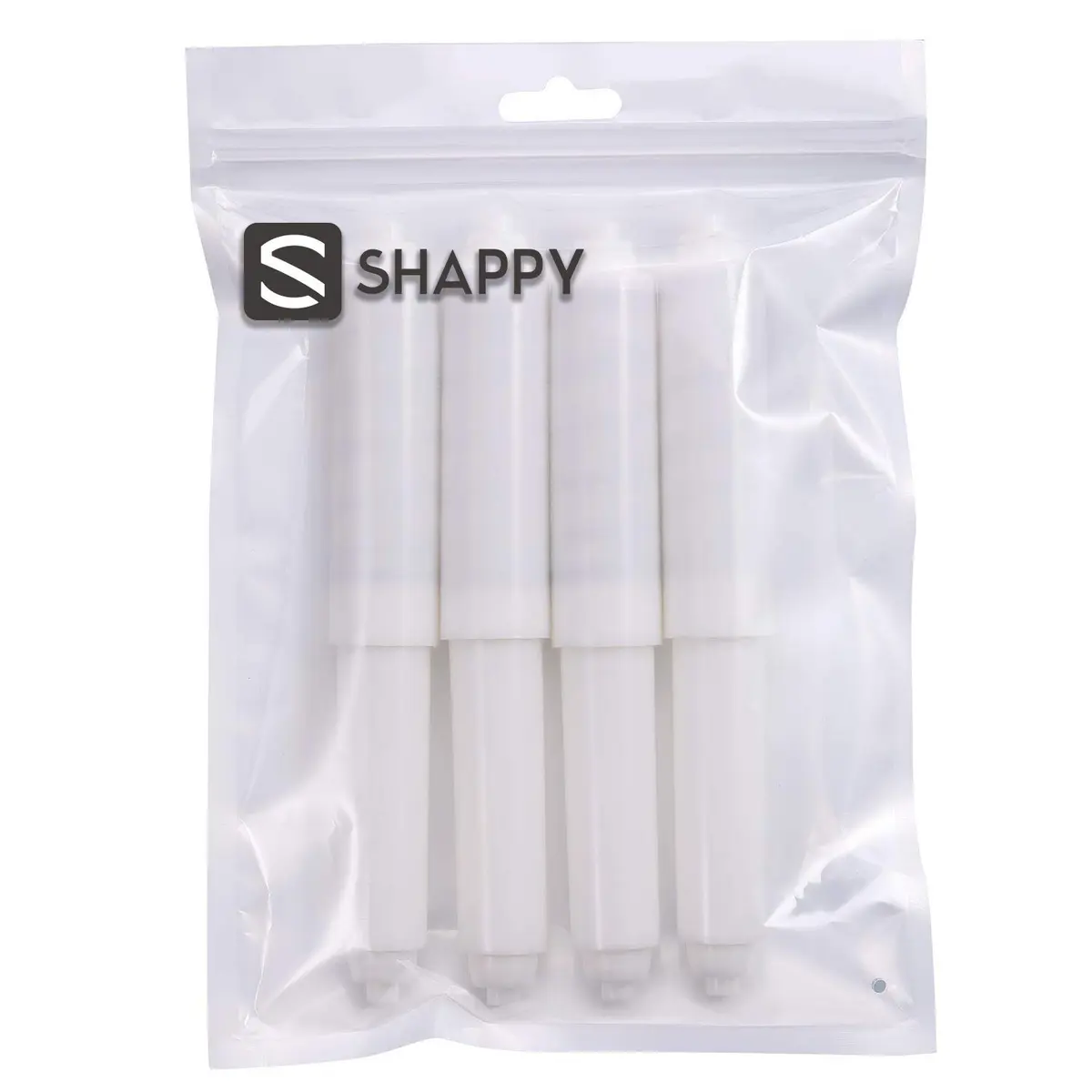 Shappy White 4 Pcs Universal Toilet Paper Holder Replacement Rod | Spring Loaded Plastic Retractable Paper Replacement Rod Toilet Tissue Roll Holder Insert for Bathroom Home Host Accessories - view 7