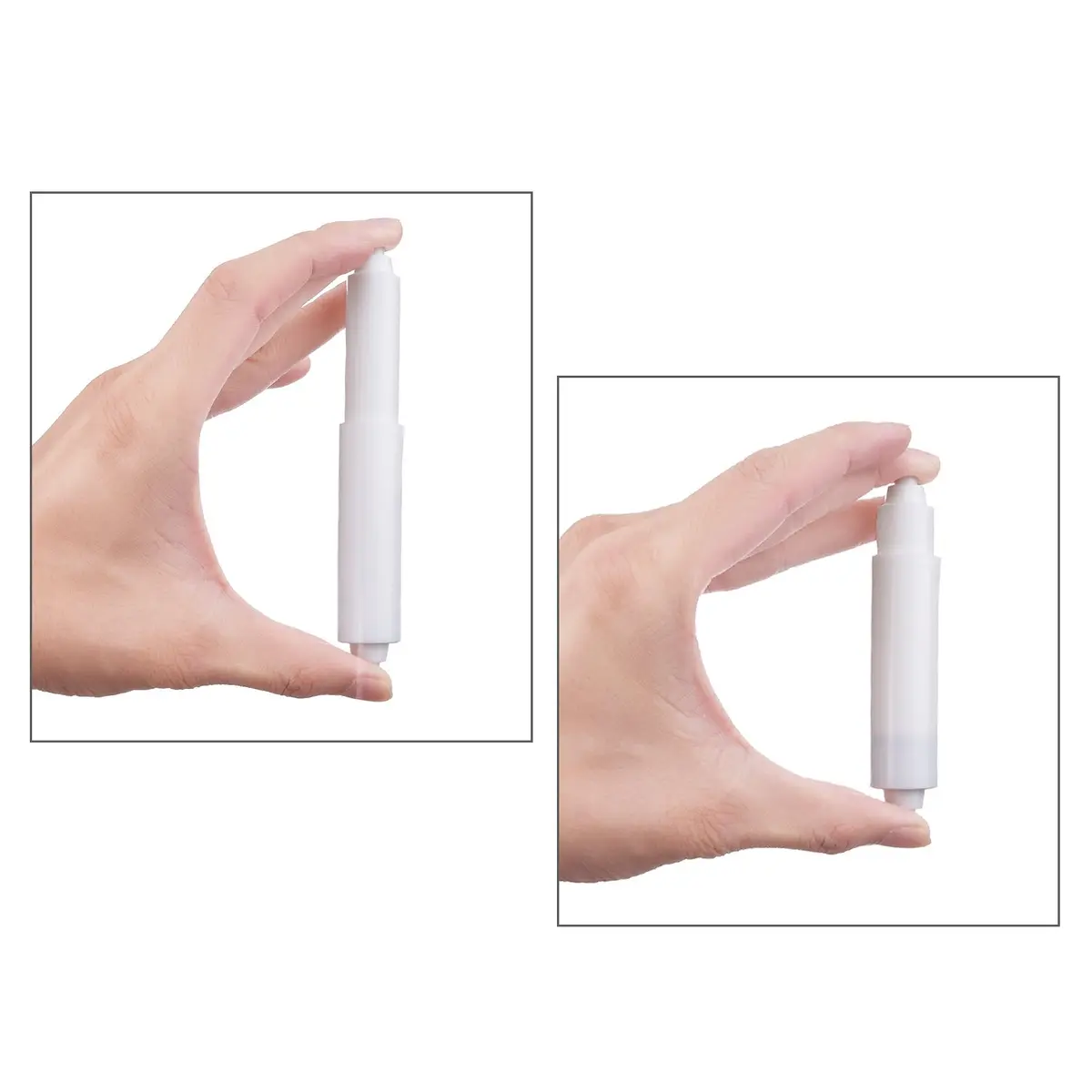 Shappy White 4 Pcs Universal Toilet Paper Holder Replacement Rod | Spring Loaded Plastic Retractable Paper Replacement Rod Toilet Tissue Roll Holder Insert for Bathroom Home Host Accessories - view 4