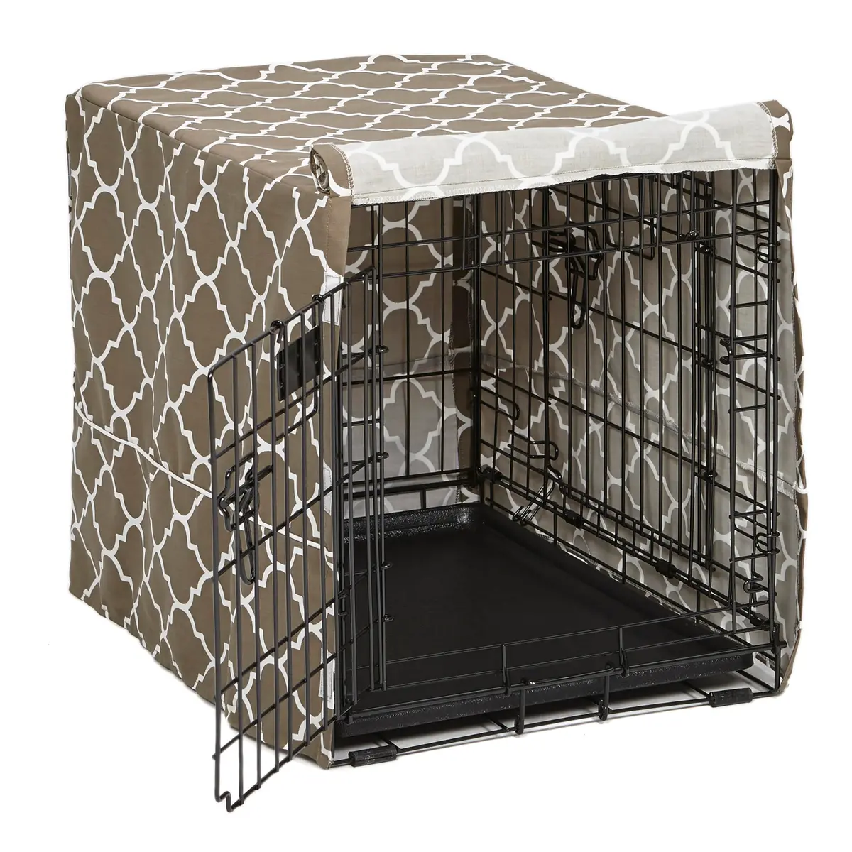 MidWest Homes for Pets Small Dog Crate Cover | Teflon Fabric Protector, Poly-Cotton, Fits 24-inch Crates - main product image