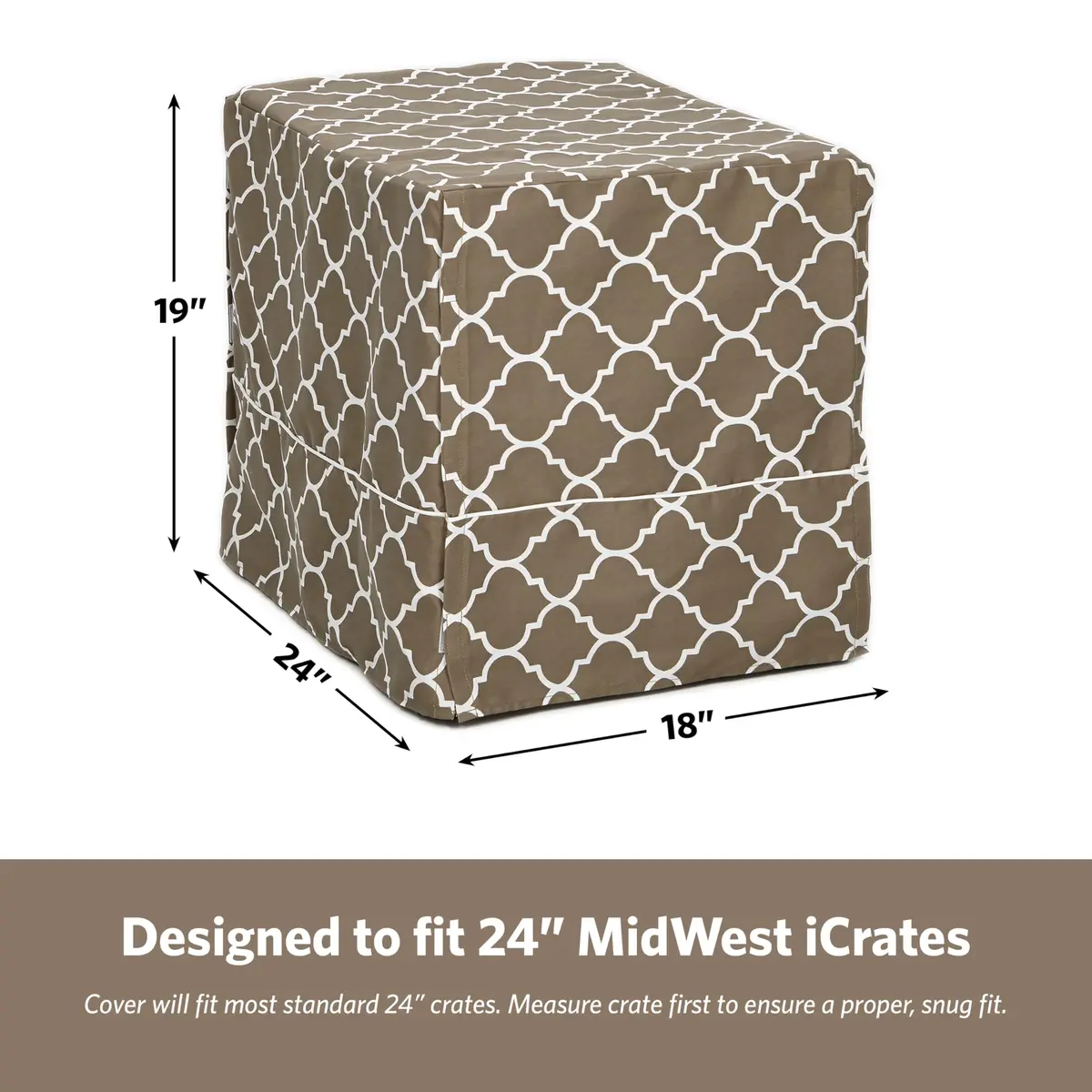 MidWest Homes for Pets Small Dog Crate Cover | Teflon Fabric Protector, Poly-Cotton, Fits 24-inch Crates - view 6