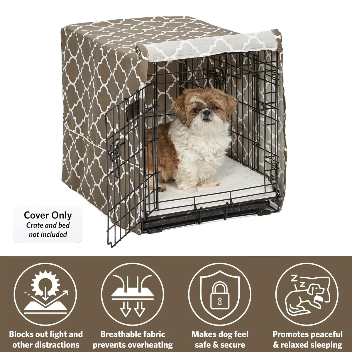 MidWest Homes for Pets Small Dog Crate Cover | Teflon Fabric Protector, Poly-Cotton, Fits 24-inch Crates - view 3