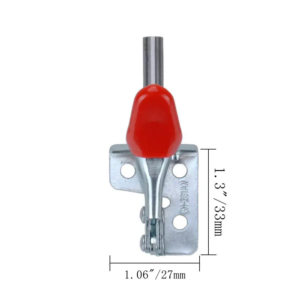 XRPAOWA 4 Pcs Toggle Clamp 301AM Push Pull Action Light Duty | 18mm Plunger Stroke - view 3
