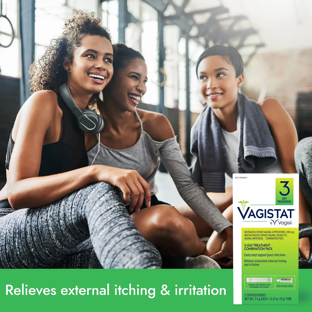 Vagisil Vagistat 3-Day Yeast Infection Treatment | 3 Pre-Filled Applicators & External Cream for Women - view 3