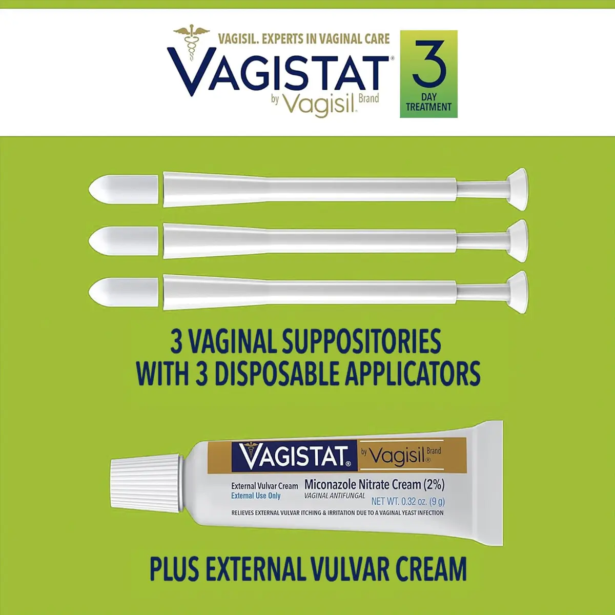 Vagisil Vagistat 3-Day Yeast Infection Treatment | 3 Pre-Filled Applicators & External Cream for Women - view 4