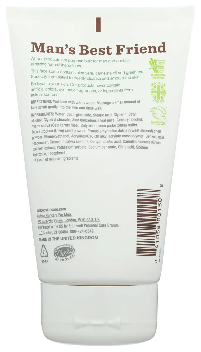 Bulldog Skincare Original Face Scrub & Wash Bundle 4.2oz & 5oz | Natural Men's Skin Care - view 2