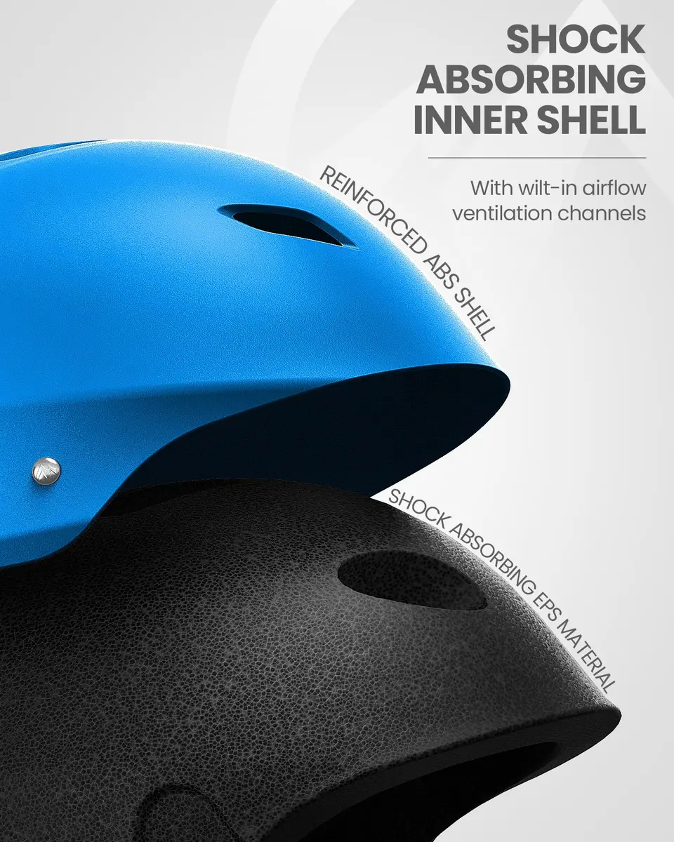 OutdoorMaster Kelvin Ski Helmet - Snowboard Helmet for Men, Women & Youth (Blue, Medium) | Reinforced ABS Shell & Shock-Absorbing EPS Core - view 3
