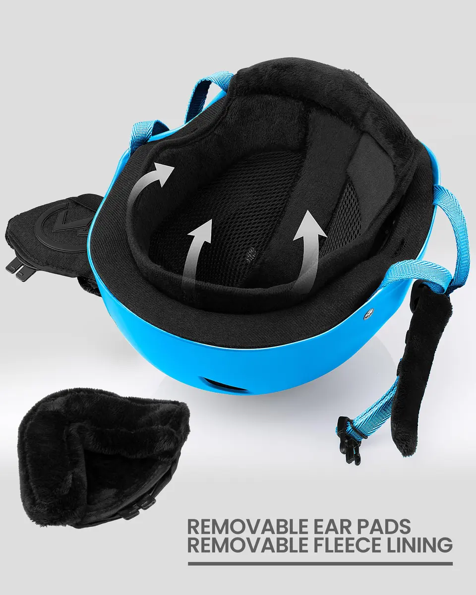 OutdoorMaster Kelvin Ski Helmet - Snowboard Helmet for Men, Women & Youth (Blue, Medium) | Reinforced ABS Shell & Shock-Absorbing EPS Core - view 4