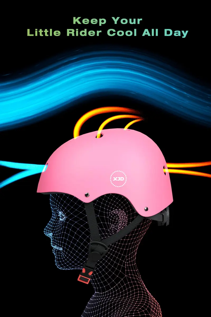 XJD Kids Bike Helmet Set for 3-14 Years | Adjustable, Impact-Absorbing Safety Gear - view 6