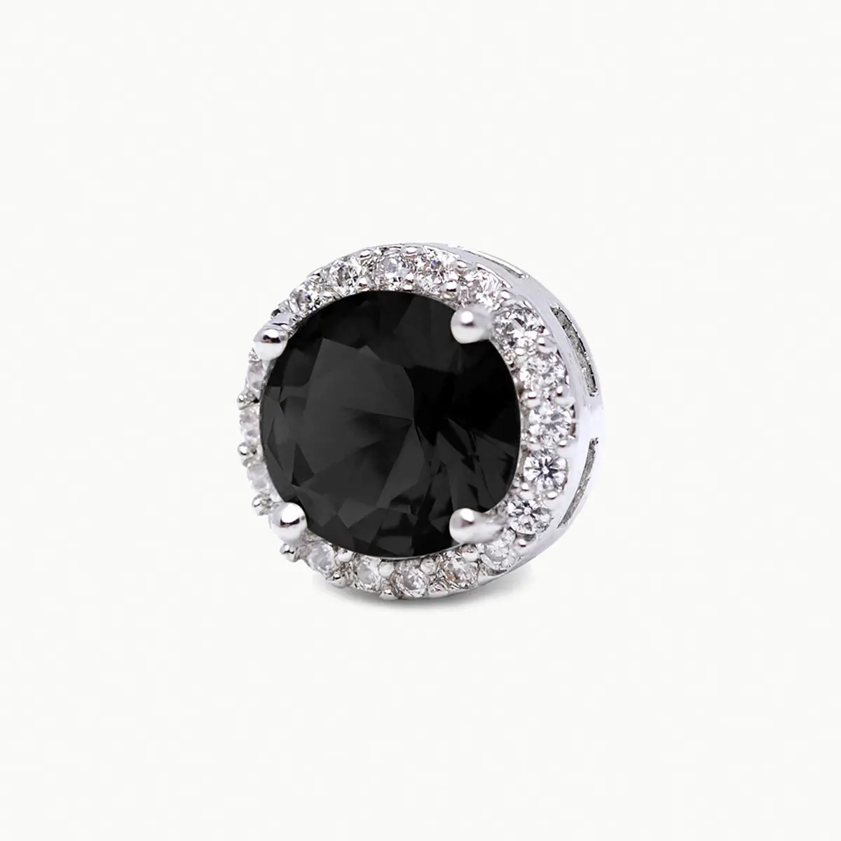 SWEETV Cubic Zirconia Stud Earrings 8mm | Elegant Rhinestone Jewelry for Women - view 4