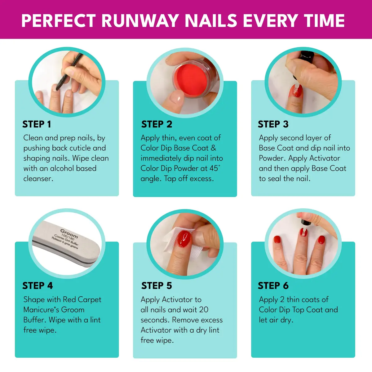 RC Red Carpet Manicure Color Dip Powder – Cocktail Party 0.3 oz | Vibrant, Long-Lasting Nail Color - view 5