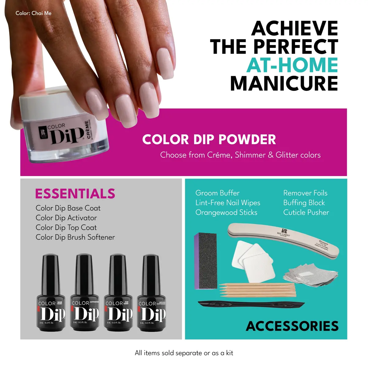 RC Red Carpet Manicure Color Dip Powder – Cocktail Party 0.3 oz | Vibrant, Long-Lasting Nail Color - view 4