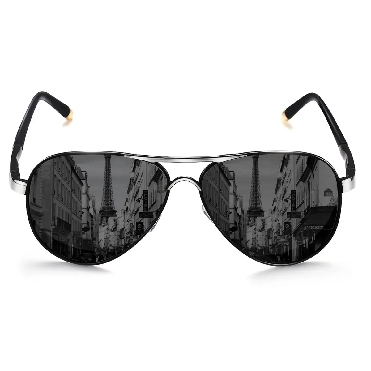 ROCKNIGHT Polarized Aviator Sunglasses Men Women UV400 Metal Frame Driving | Classic Flat Top Style - main product image