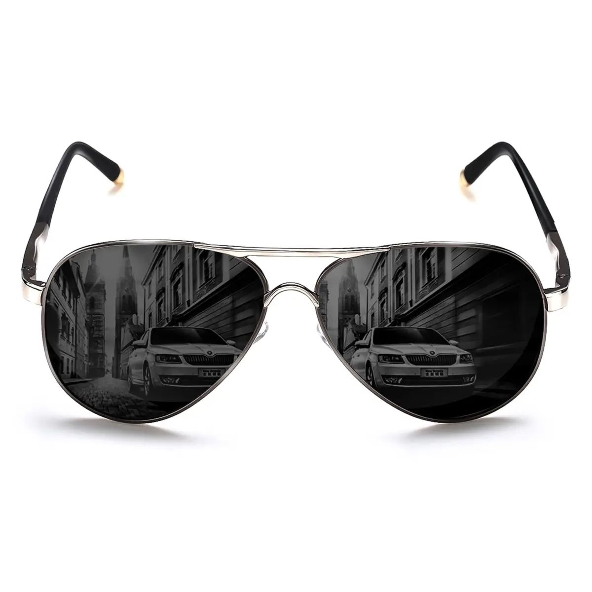 ROCKNIGHT Polarized Aviator Sunglasses Men Women UV400 Metal Frame Driving | Classic Style, 58mm Lens Width - main product image