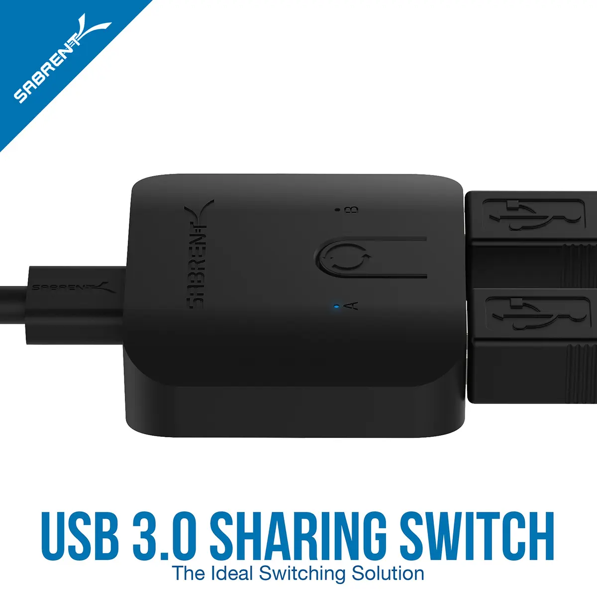 SABRENT USB 3.0 Sharing Switch for Multiple Computers | LED Indicator, Plug & Play, 5Gbps Data Speed (1 Count) - view 3