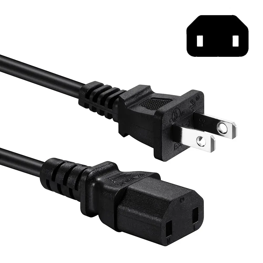TPLTECH 4ft 2-Prong AC Power Cord | UL Listed Replacement for PS4 Pro, Xbox One, Xbox 360 - main product image