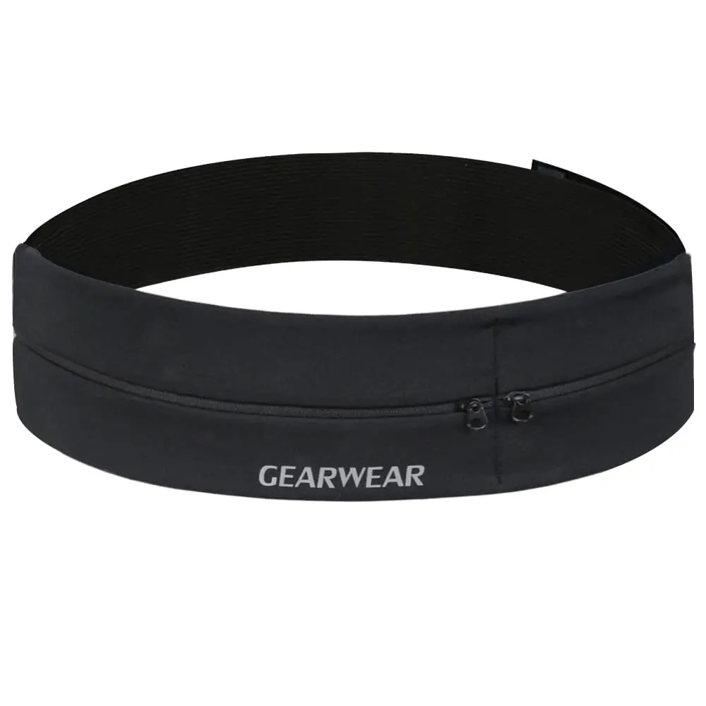 GEARWEAR Running Belt for Women & Men | Waist Phone Holder, Travel Waistband, Fitness Jogging | One Size (22-45 inches) - main product image
