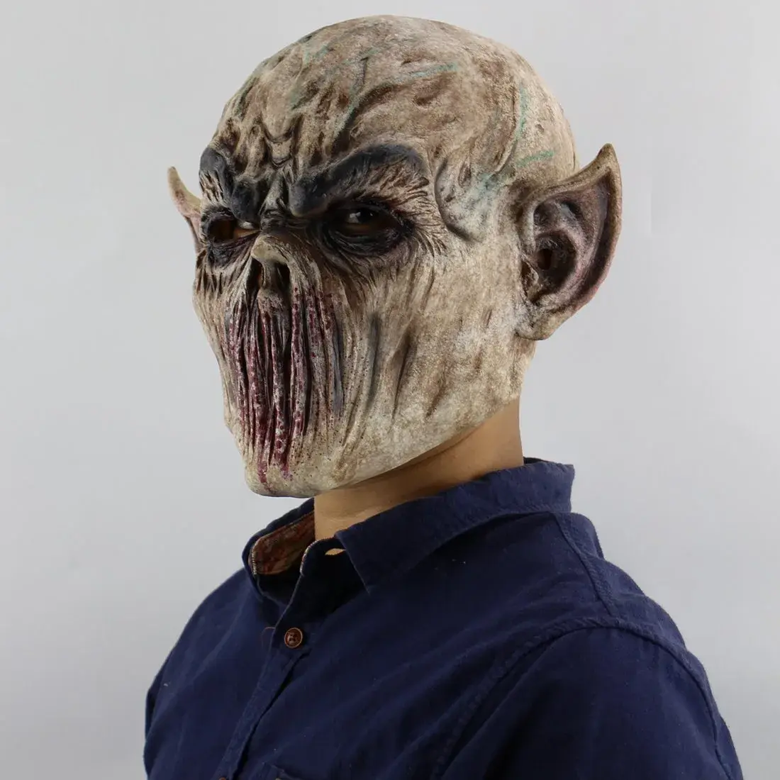 Quligeta Scary Halloween Mask - Terror Ghost Devil Zombie Latex Mask | One Size Fits Most - view 5