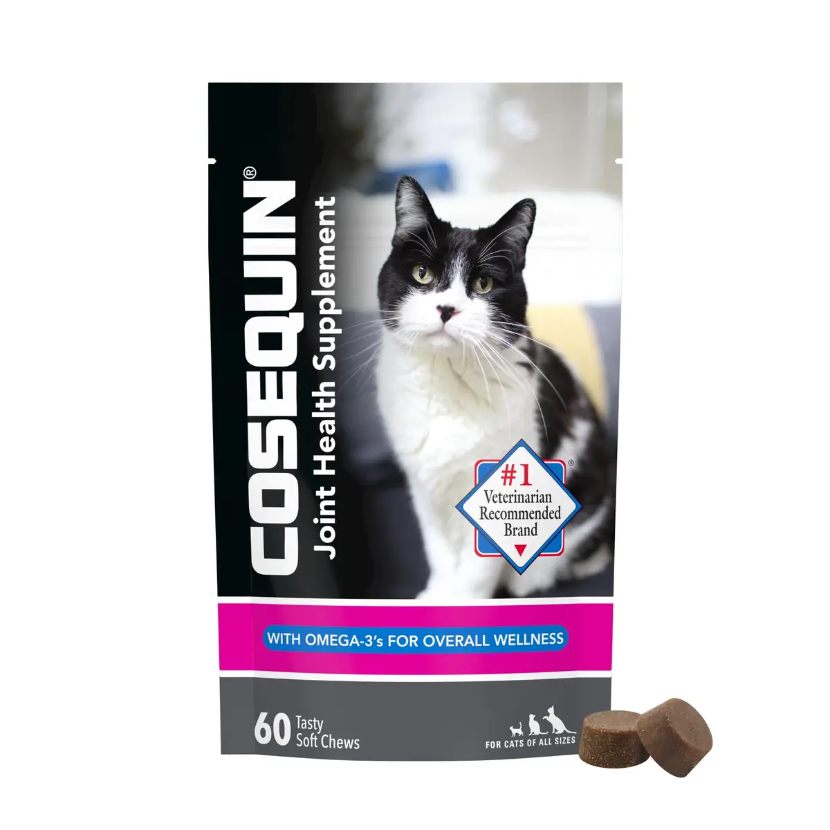 Nutramax Cosequin Joint Health Supplement for Cats, Soft Chews, 60 Count | Supports Joint, Skin & Coat Health - main product image