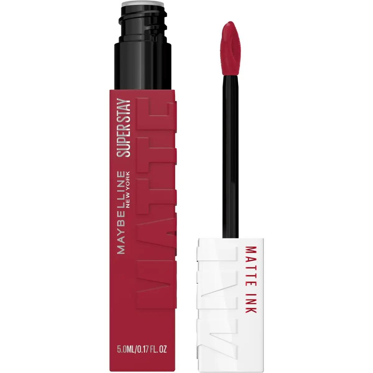 Maybelline Super Stay Matte Ink Liquid Lipstick in Ruler (Deep Cranberry), 1 Count, 16-Hour Transfer-Proof Matte - main product image